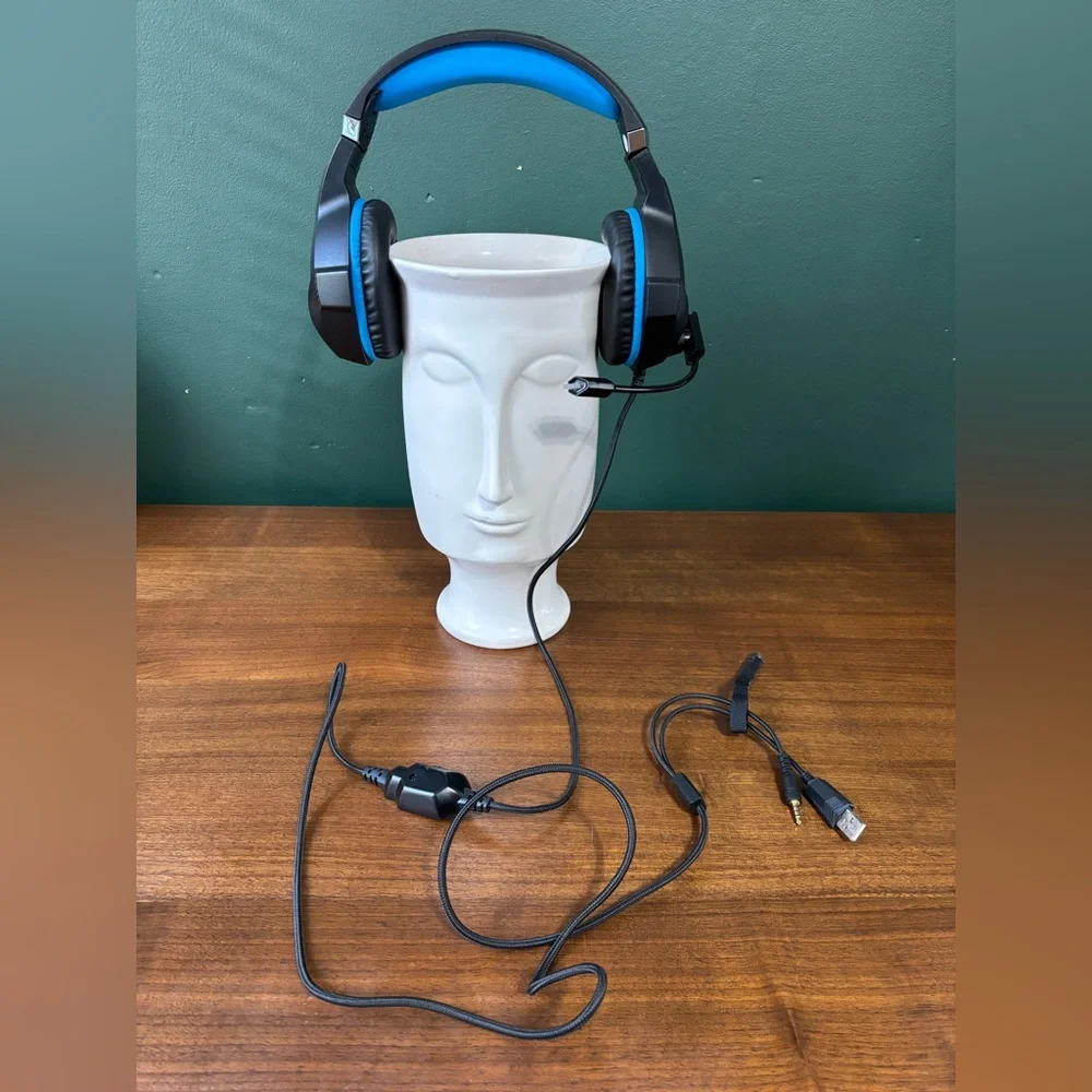 Blue and Black Gaming Headset